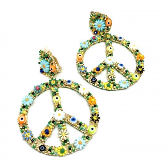 BOUCLES D'OREILLES PEACE FLOWER