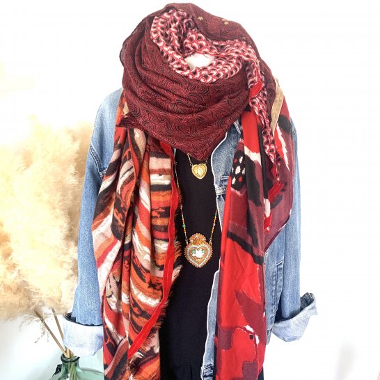 FOULARD OVERSIZE MULTICOLORE 