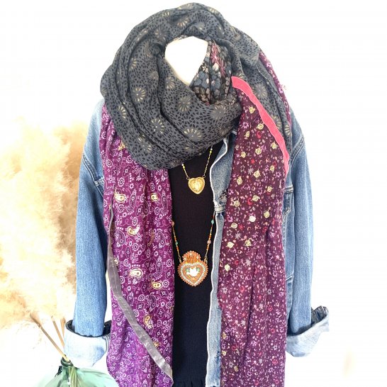 FOULARD OVERSIZE MULTICOLORE 