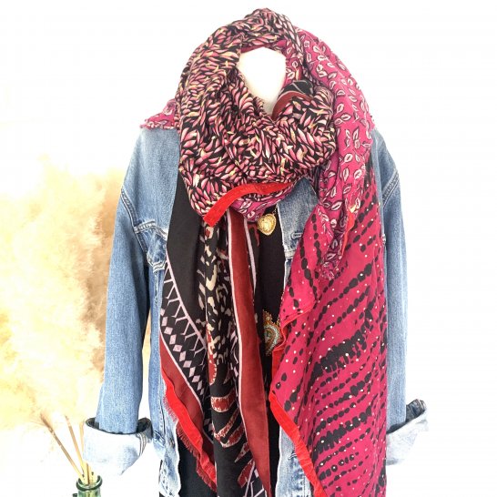 FOULARD OVERSIZE MULTICOLORE 