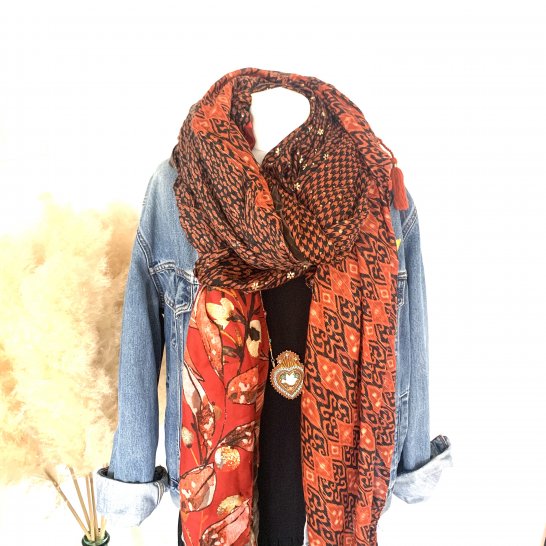  FOULARD OVERSIZE MULTICOLORE 