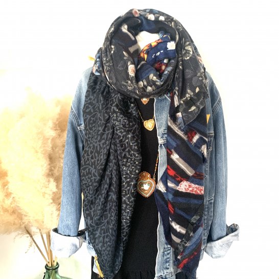 FOULARD OVERSIZE MULTICOLORE 