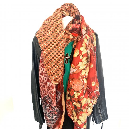 FOULARD OVERSIZE MULTICOLORE 