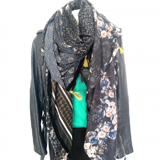 FOULARD OVERSIZE MULTICOLORE 