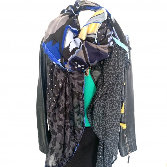 FOULARD OVERSIZE MULTICOLORE 