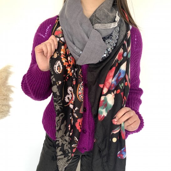  OVERSIZE MULTICOLORED SCARF