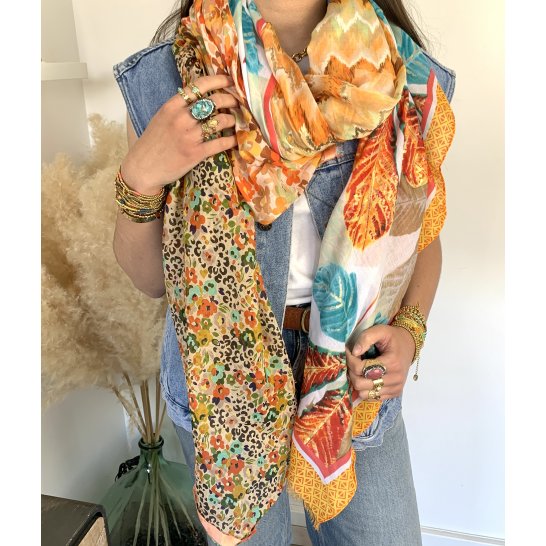  OVERSIZE MULTICOLORED SCARF