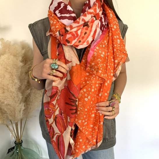 OVERSIZE MULTICOLORED SCARF