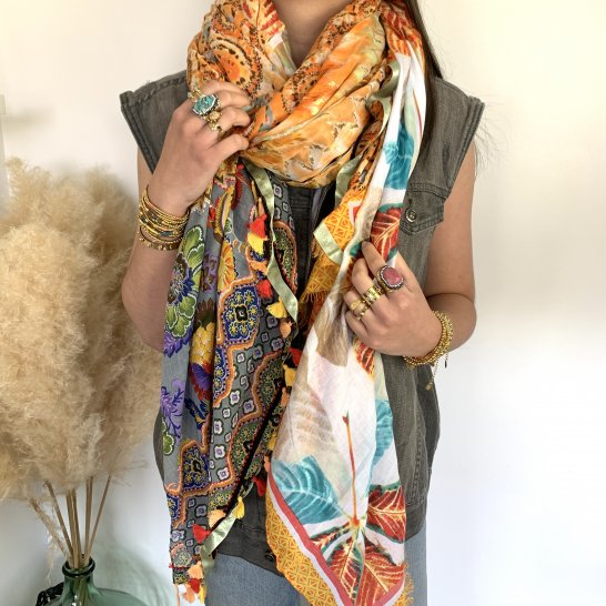 OVERSIZE MULTICOLORED SCARF