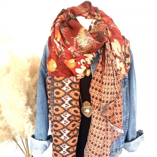  OVERSIZE MULTICOLORED SCARF