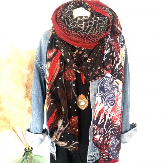  OVERSIZE MULTICOLORED SCARF