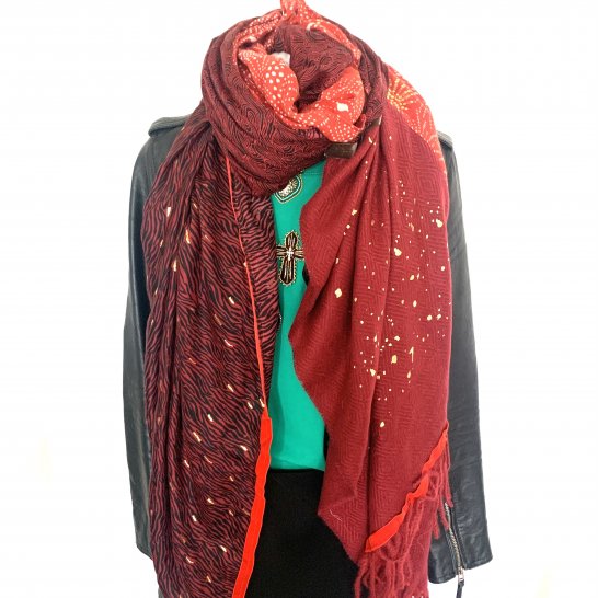  OVERSIZE MULTICOLORED SCARF