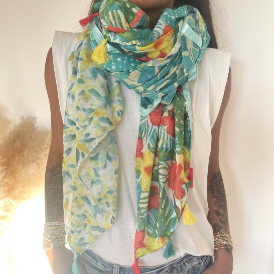 OVERSIZE MULTICOLORED SCARF