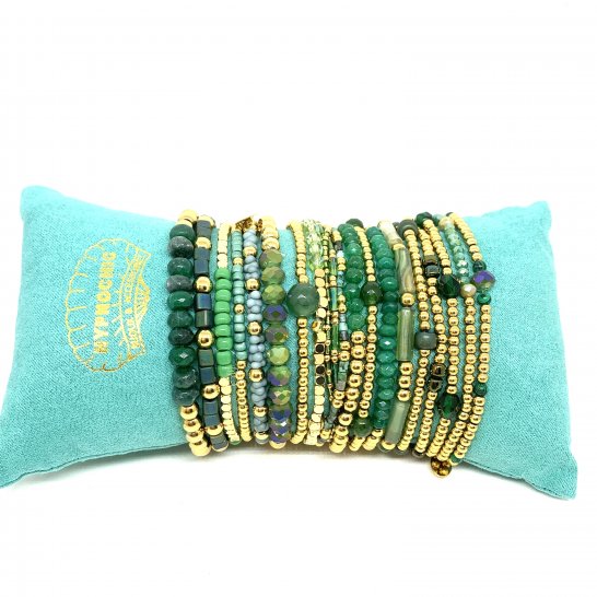 SET BRACELETS YASMINE VERT 