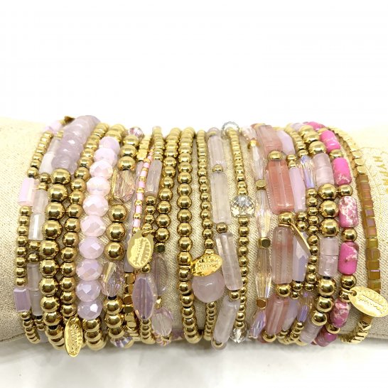 SET ROZE YASMINE ARMBANDEN 