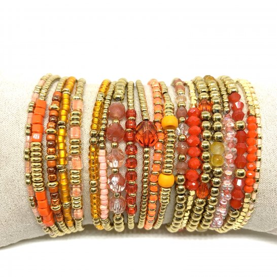 SET VAN RODE YASMINE ARMBANDEN 