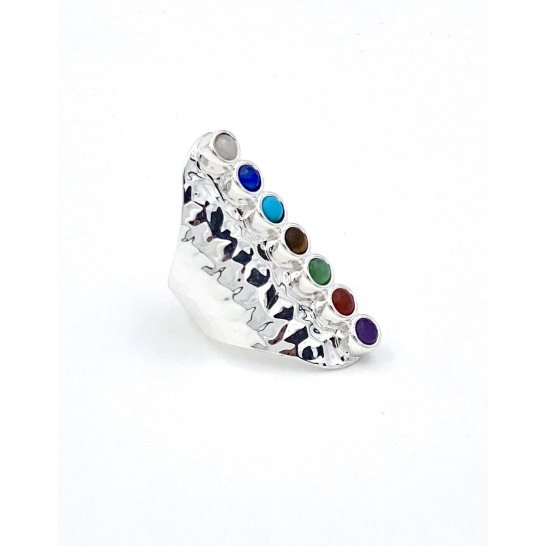 Silver chakra ring