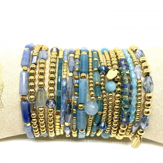 YASMINE BLAUWE ARMBAND SET