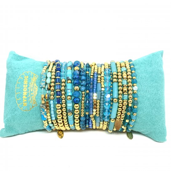 YASMINE BLAUWE ARMBAND SET