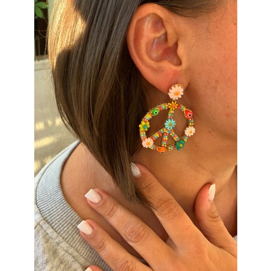 BABY PEACE FLOWER EARRINGS