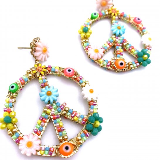  BOUCLES D'OREILLES BABY PEACE FLOWER