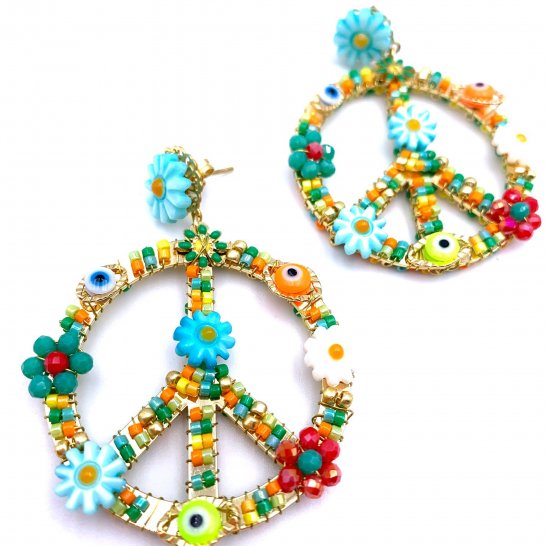 BOUCLES D'OREILLES BABY PEACE FLOWER