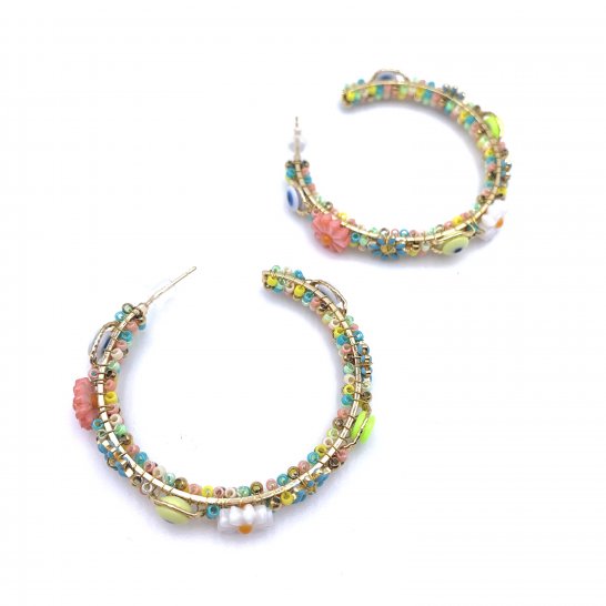  BOUCLES D'OREILLES FLORA