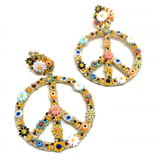 BOUCLES D'OREILLES PEACE FLOWER