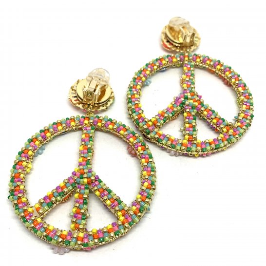  BOUCLES D'OREILLES PEACE FLOWER