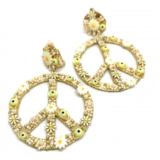 BOUCLES D'OREILLES PEACE FLOWER