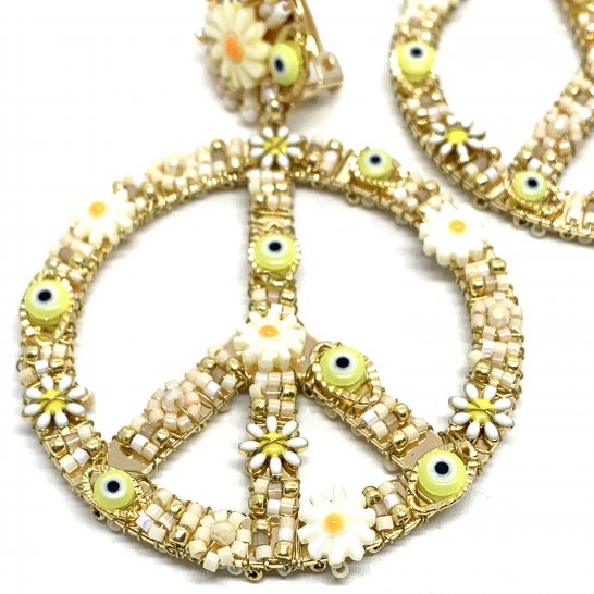 BOUCLES D'OREILLES PEACE FLOWER