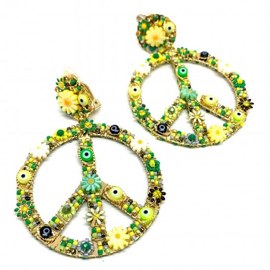 BOUCLES D'OREILLES PEACE FLOWER