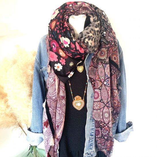 FOULARD OVERSIZE MULTICOLORE 