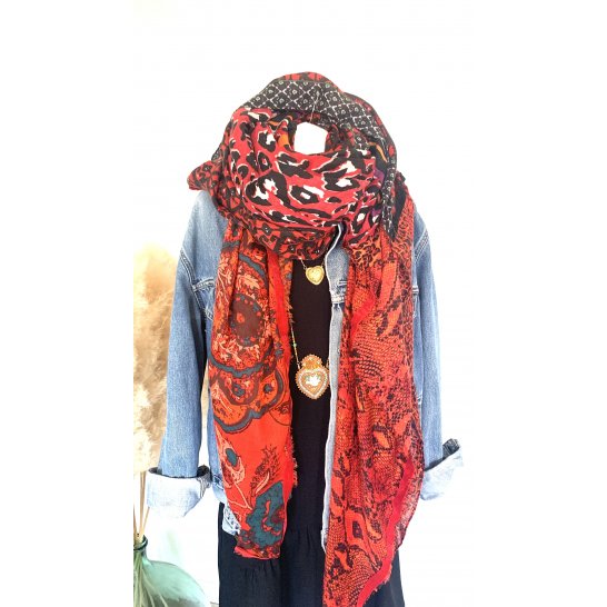 FOULARD OVERSIZE MULTICOLORE 