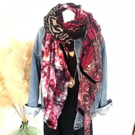 FOULARD OVERSIZE MULTICOLORE 