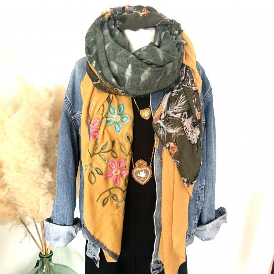 FOULARD OVERSIZE MULTICOLORE 