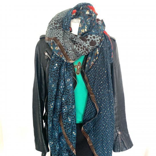 FOULARD OVERSIZE MULTICOLORE 