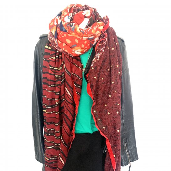  FOULARD OVERSIZE MULTICOLORE 