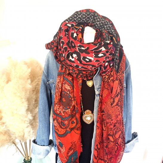  OVERSIZE MULTICOLORED SCARF