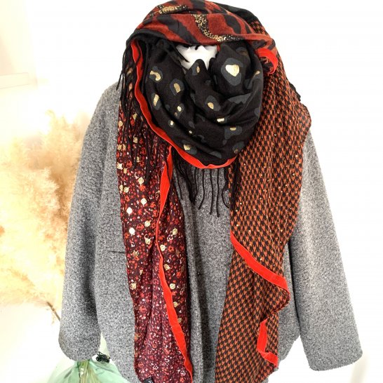  OVERSIZE MULTICOLORED SCARF