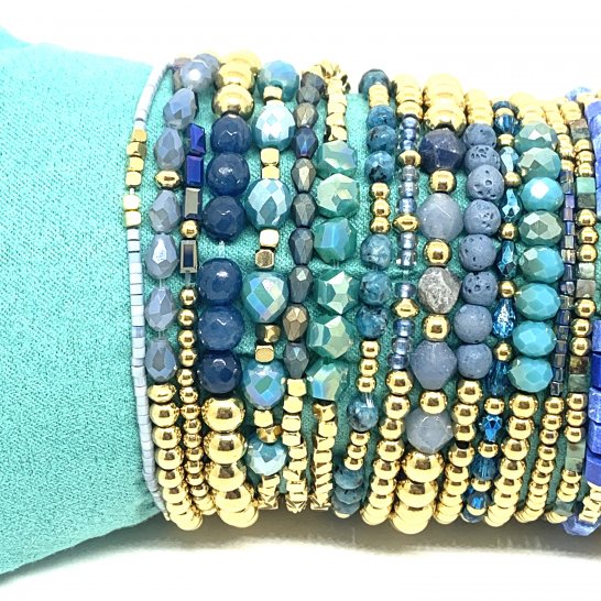  SET BRACELETS YASMINE BLEU