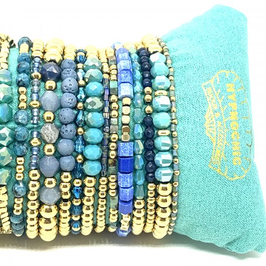  SET BRACELETS YASMINE BLEU