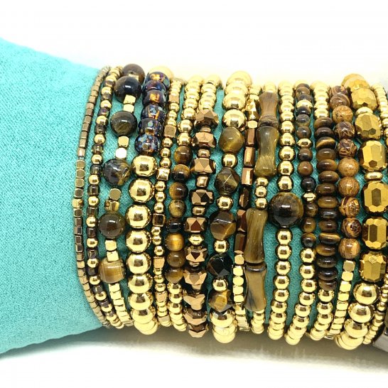  SET BRACELETS YASMINE OEIL DE TIGRE