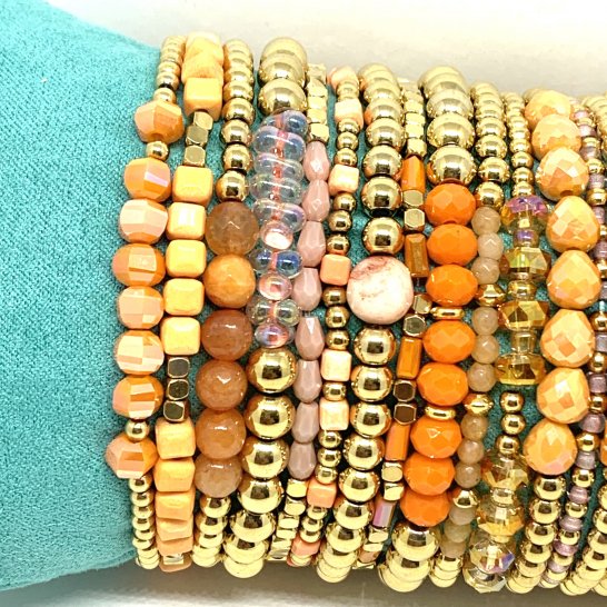  SET BRACELETS YASMINE ORANGE