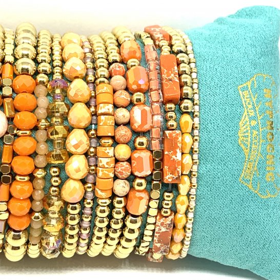  SET BRACELETS YASMINE ORANGE