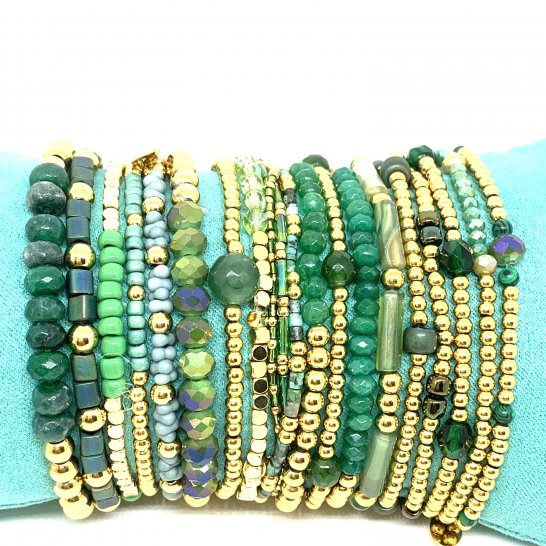 SET BRACELETS YASMINE VERT 