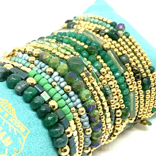 SET BRACELETS YASMINE VERT 