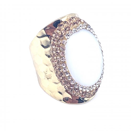 WHITE GOLDEN STRASS RING