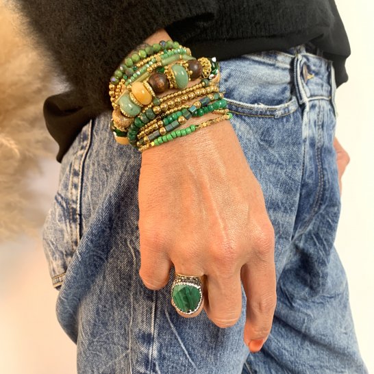 YASMINE GREEN BRACELET SET 