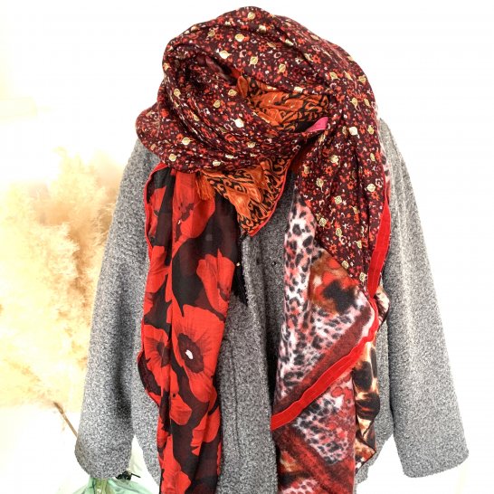 FOULARD OVERSIZE MULTICOLORE 